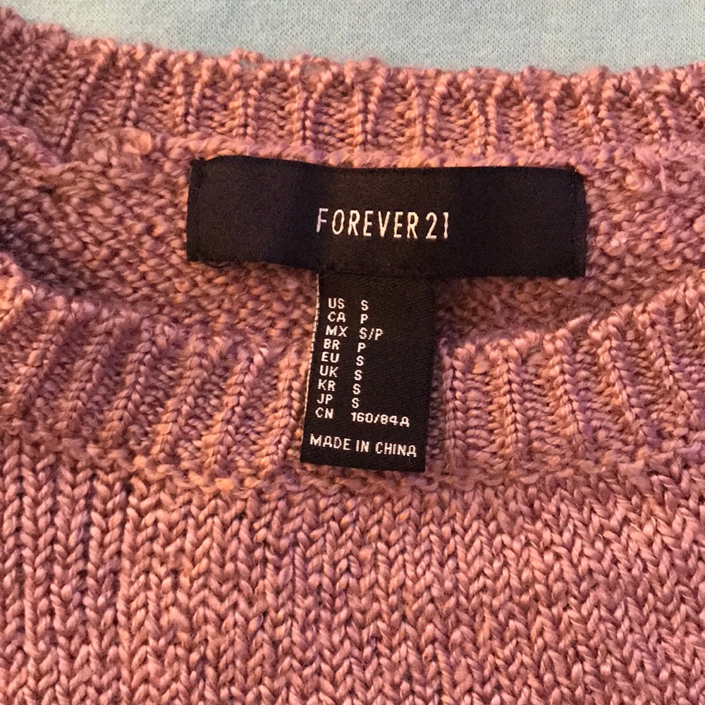 FOREVER 21 PINK SWEATER NWOT TAG - Picture 2 of 2